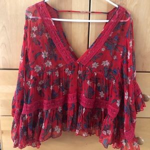 Free people boho flowy top
